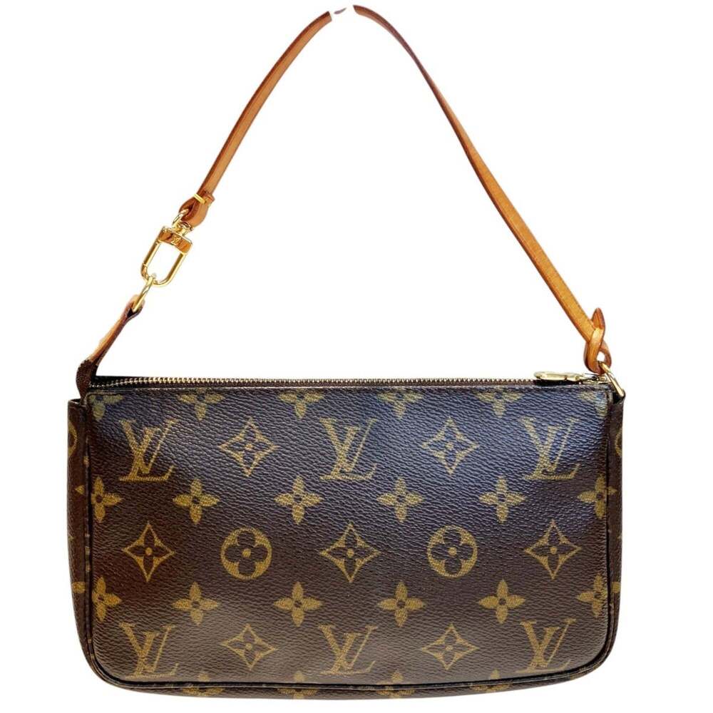 LOUIS VUITTON Brown Monogram Canvas Pochette Mini Bag